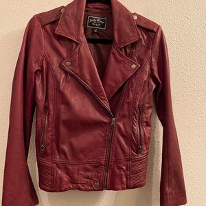 Lucky Brand Leather Motorcycle Jacket